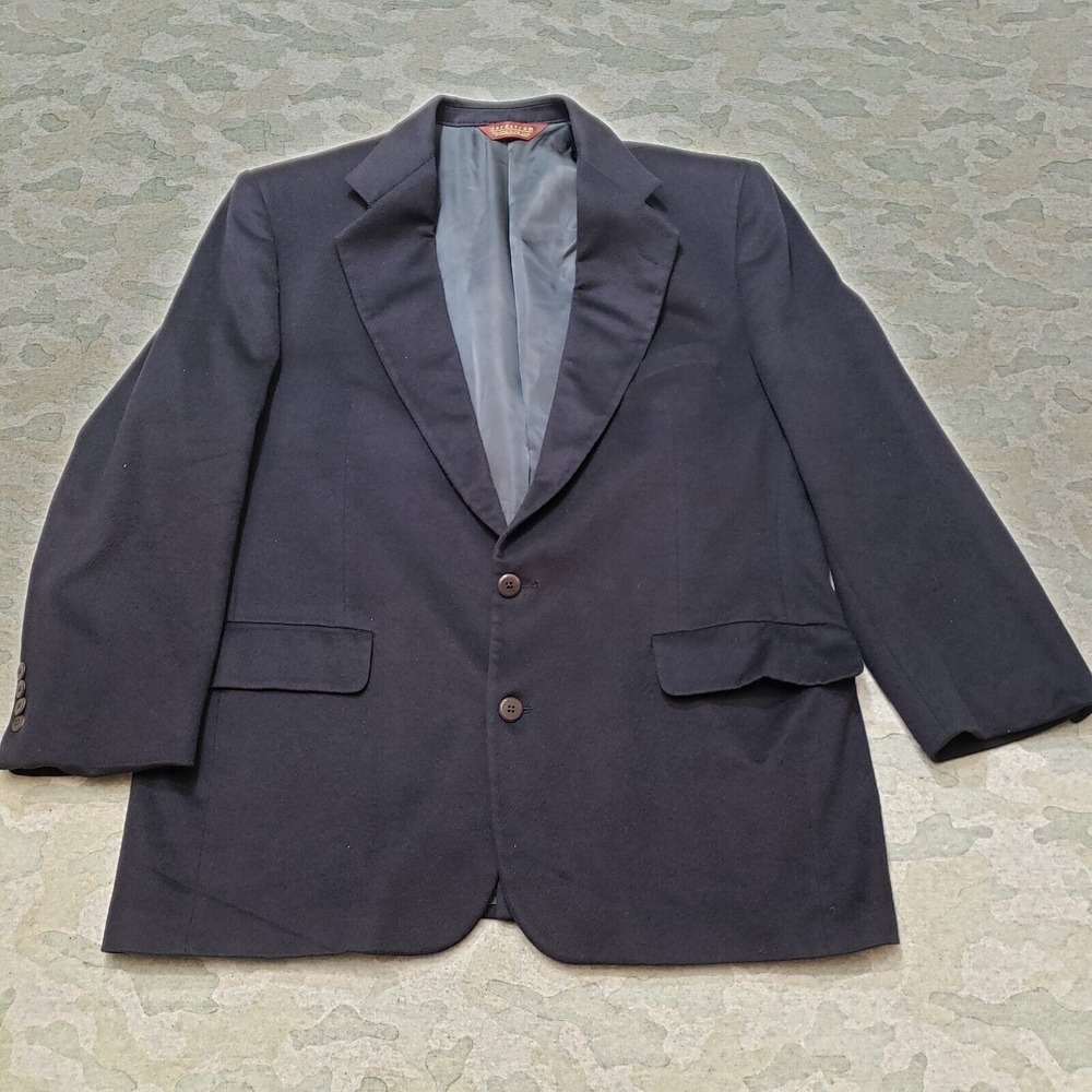 Nordstrom‎ Blazzer Mens 44 Blue Pure Cashmere Classic